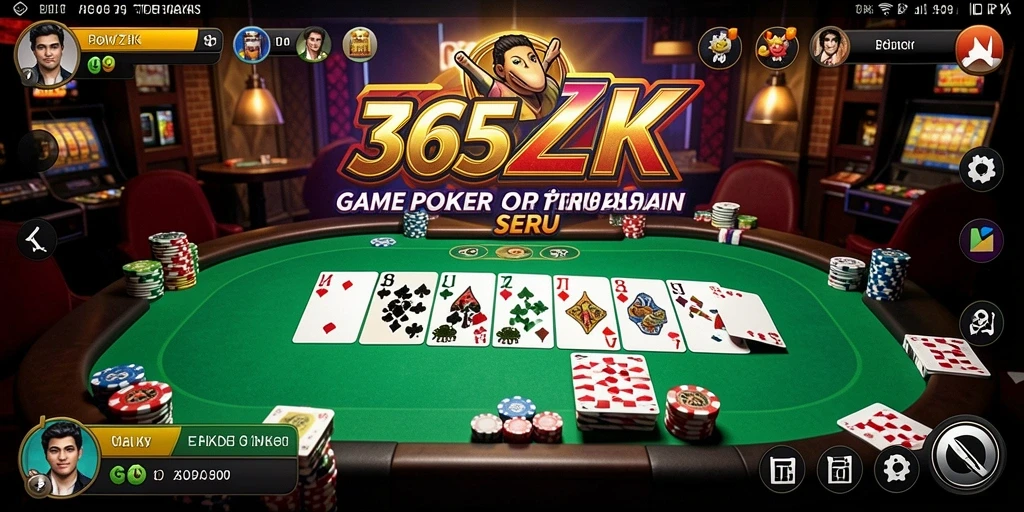 Tampilan gameplay 365ZK yang menarik dan interaktif di Poker.
