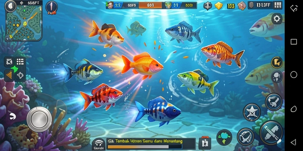 Screenshot gameplay 666FF menampilkan aksi seru dalam Tembak Ikan.