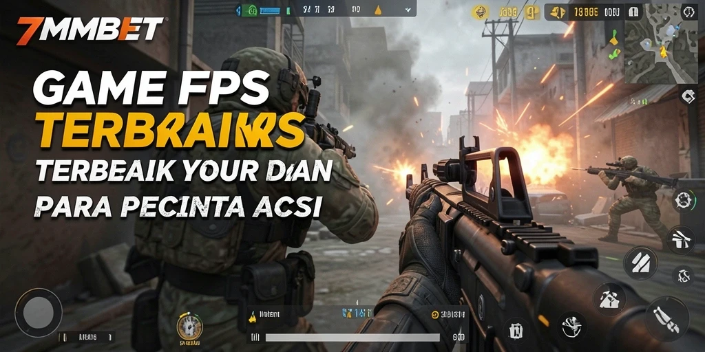 Tampilan gameplay mendebarkan dari 7MMBET saat aksi tembak-menembak.