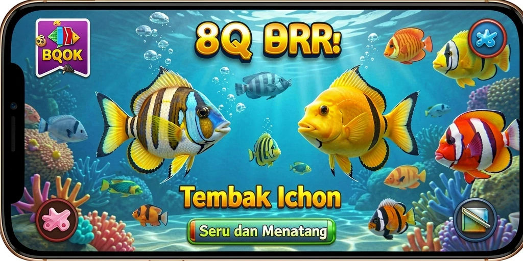 Screenshot dari gameplay seru Tembak Ikan di 8QR.