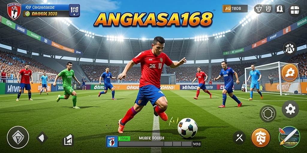 Tangkapan layar gameplay ANGKASA168 menampilkan aksi olahraga yang mendebarkan.