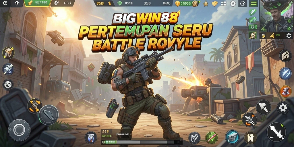 Gameplay seru BIGWIN88 dalam pertempuran Battle Royale.
