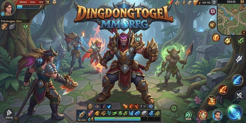 Screenshot DINGDONGTOGEL menampilkan aksi seru dalam pertarungan MMORPG.