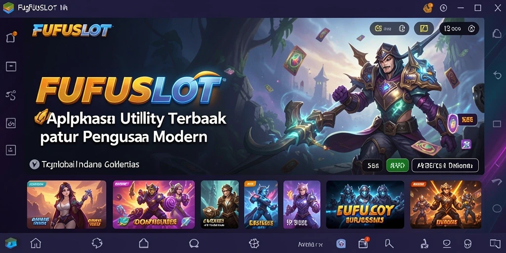 Tampilan aplikasi FUFUSLOT yang modern dan fungsional.
