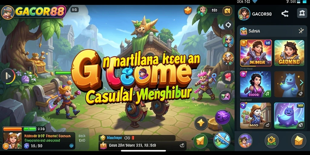 Tampilan screenshot GACOR88 menampilkan aksi seru dalam gameplay Casual.