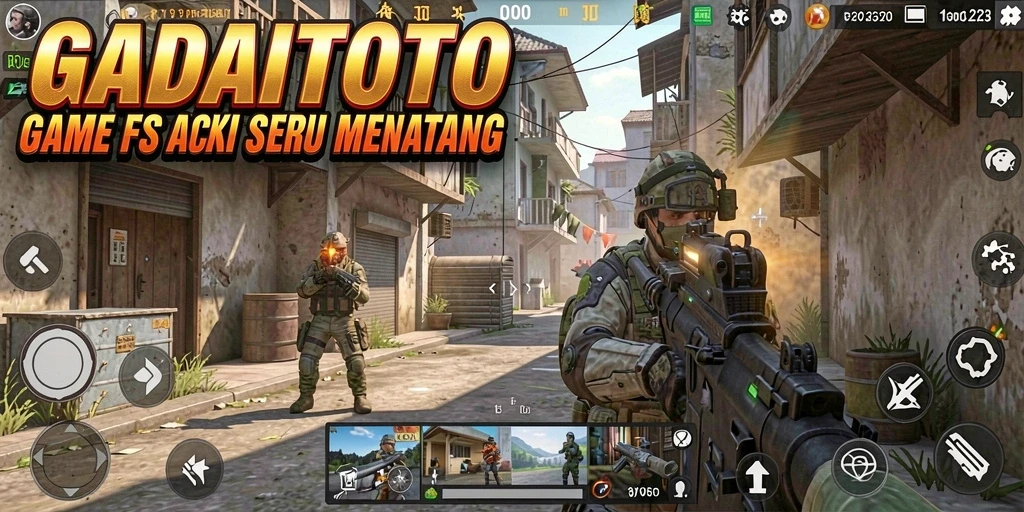 Tampilan screenshot gameplay GADAITOTO saat aksi tembak-menembak.