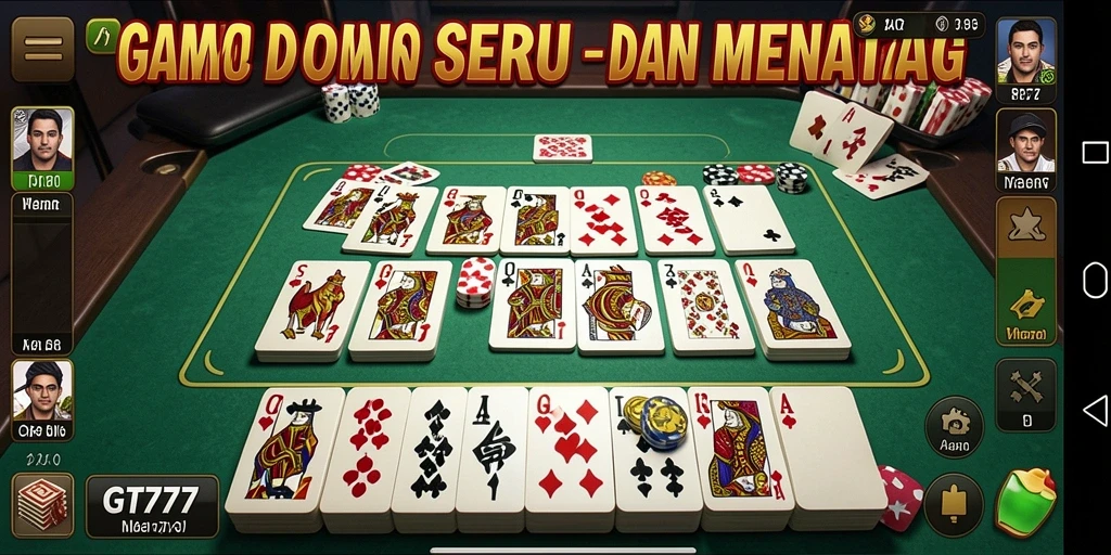 Tampilan menarik dari gameplay Domino di GT777.