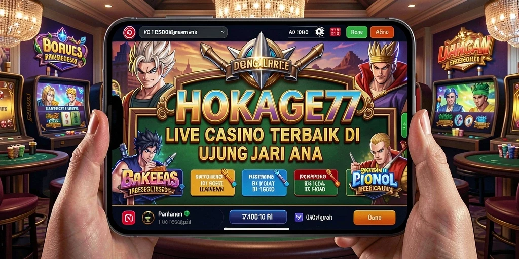 Screenshot HOKAGE77 yang menunjukkan dealer dan gameplay Live Casino yang menarik.