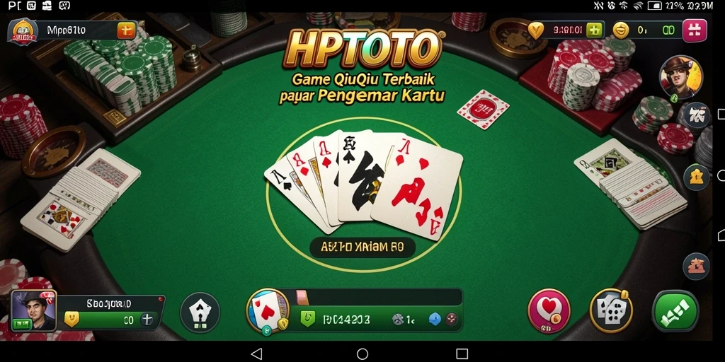Screenshot HPTOTO menampilkan gameplay QiuQiu yang seru dan menghibur.