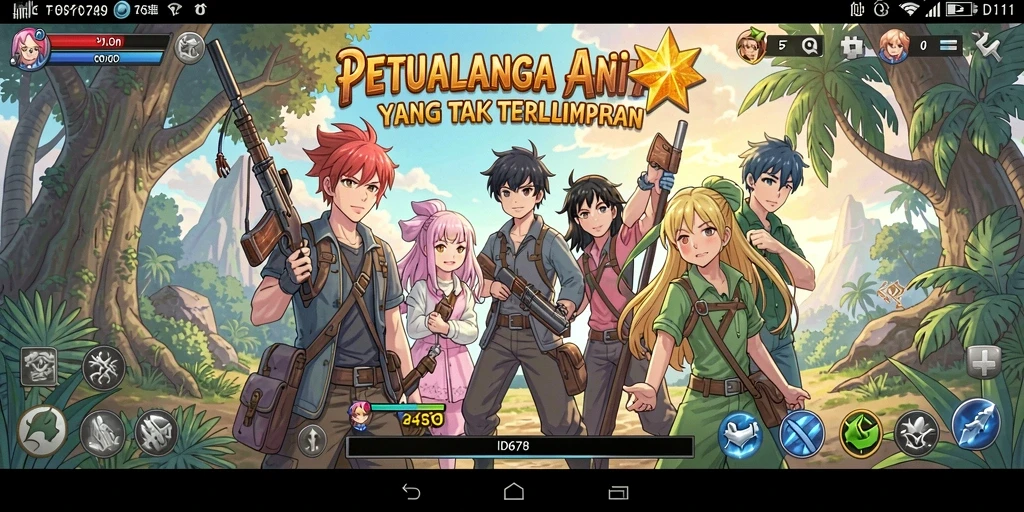 Tampilan screenshot menunjukkan aksi seru dalam game Anime ID678.