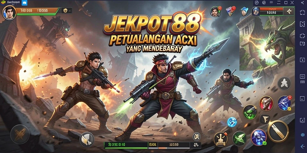 Tampilan gameplay seru dari JEKPOT88 yang memikat.