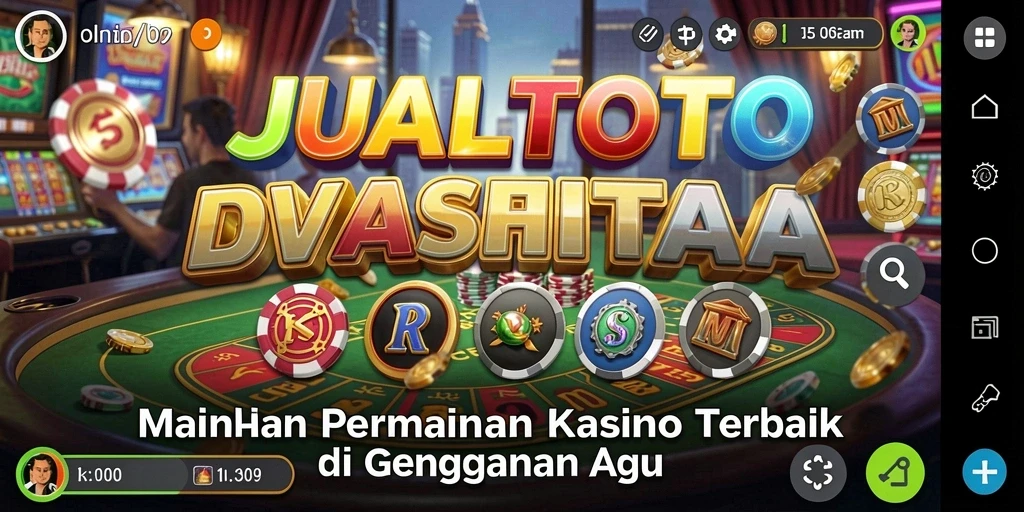 Gameplay mendebarkan dari JUALTOTO dengan tampilan kasino yang realistis.