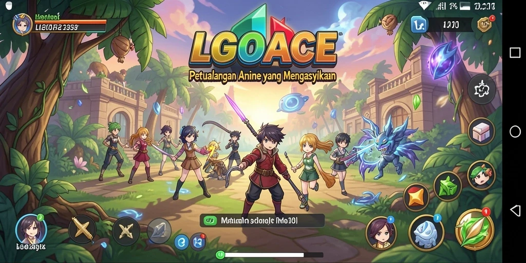 Tampilan gameplay LGOACE yang penuh warna dan dinamis.