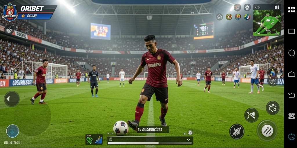 Tampilan gameplay ORIBET yang memukau saat pertandingan berlangsung.