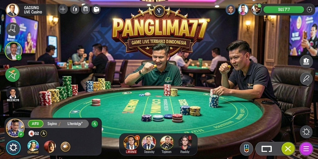 Gambaran gameplay Live Casino yang mendebarkan di PANGLIMA77.