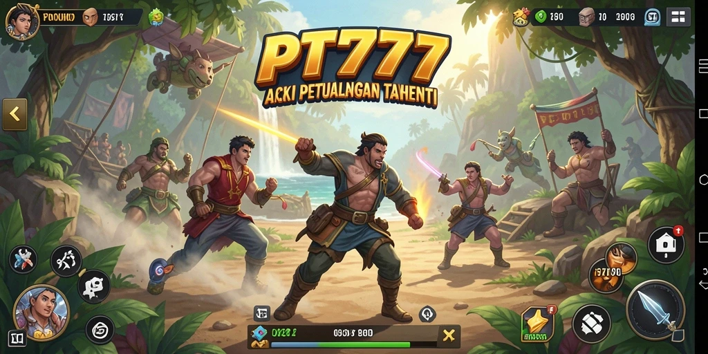 Screenshot gameplay PT777 menampilkan aksi seru dalam pertempuran melawan musuh.