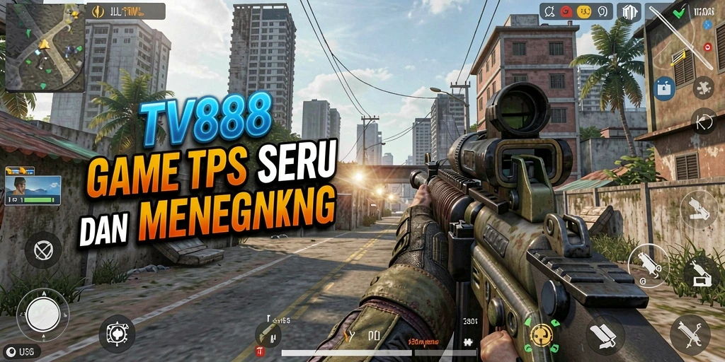 Tampilan gameplay TPS yang intens dan menegangkan di TV888.