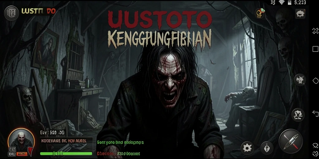 Tangkapan layar menunjukkan suasana mencekam dari UUSTOTO dengan elemen horor yang kuat.